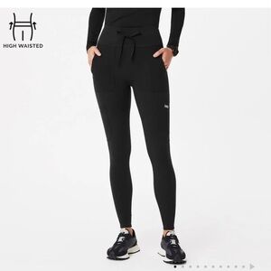 Figs Black High Waisted Leggings